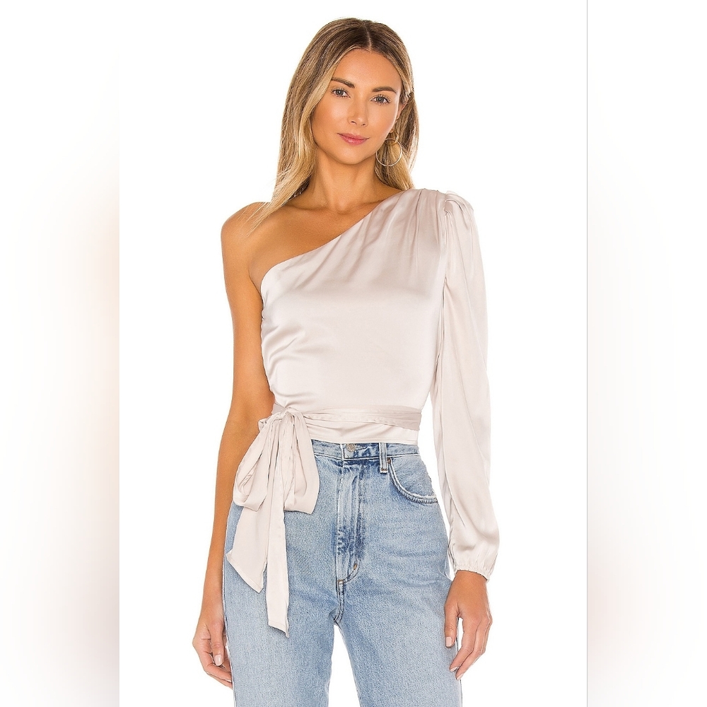 Elegant One-Shoulder Satin Top